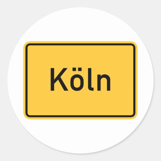 ドイツ道路標識ケルン ラウンドシール (正面)