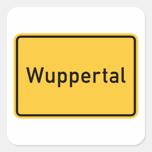 ドイツ道路標識Wuppertal スクエアシール (正面)