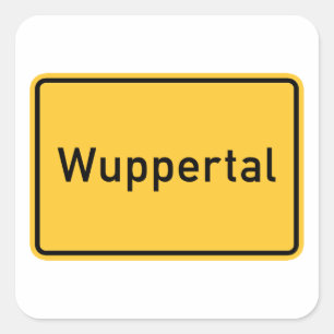 ドイツ道路標識Wuppertal スクエアシール