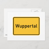 ドイツ道路標識Wuppertal ポストカード (正面/裏面)