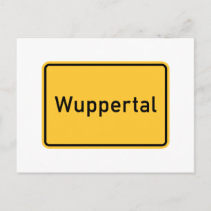 ドイツ道路標識Wuppertal ポストカード
