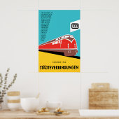 ドイツ鉄道TEEポスター1963 DBインターシティ ポスター (キッチン)