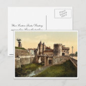 ドイツ門、メッス、アルザス・ロレーヌ、ドイツ ビンテージ ポストカード (正面/裏面)