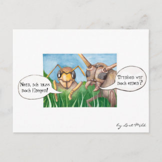 ドイツ風のビアガーデンでビールを飲もう ポストカード
