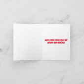 ドイツ風シェパードのキャンディークリスマス カード (内部)