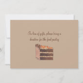 ドイツ風チョコレートケーキのスライス 誕生日パーティー 交換会 招待状 (裏面)