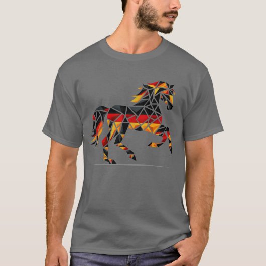 ドイツ馬のパワーヴィンテージ Tシャツ (正面)