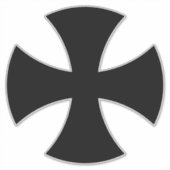 ドイツ騎士団の黒十字 シール (正面)