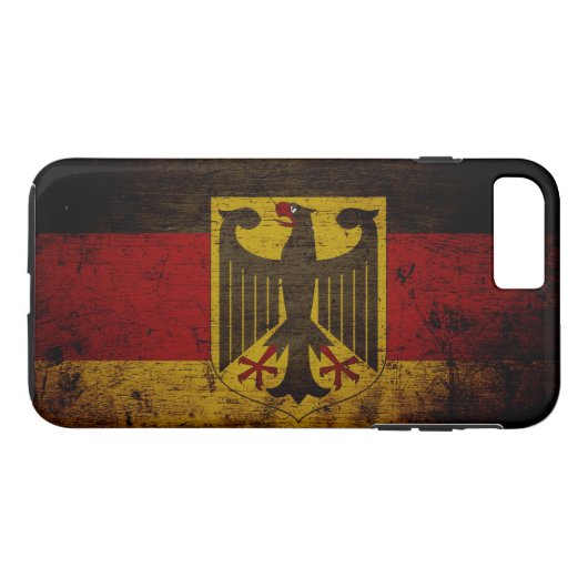 ドイツ黒くグランジな旗 Case-Mate iPhoneケース (裏面(横))