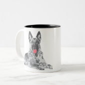 ドイツ黒 ツートーンマグカップ (正面左)