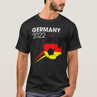 ドイツ2022サッカーチームドイツ国旗の男の子 Tシャツ