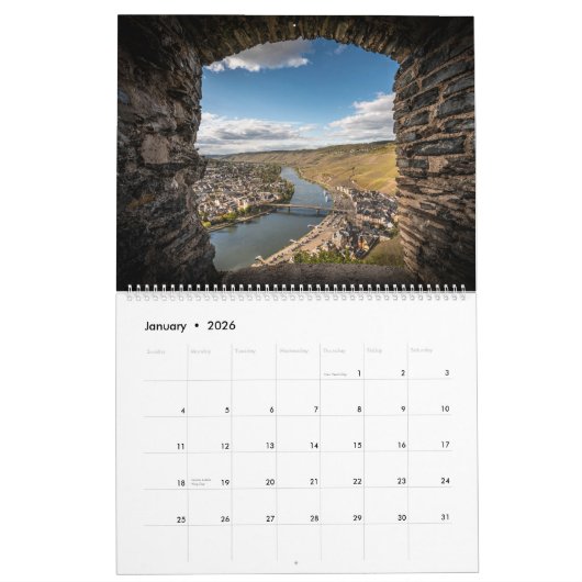 ドイツ2026 カレンダー (1月 2026)