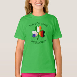 ドイツ アイルランド アメリカ シャムロック カスタマイズされた女の子の Tシャツ