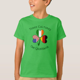 ドイツ アイルランド アメリカ シャムロック カスタマイズ ボーイズ Tシャツ