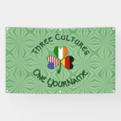 ドイツ アイルランド アメリカ シャムロック 個人名入り 横断幕 (横)