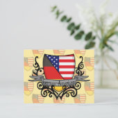 ドイツ・アメリカ国旗 ポストカード (スタンド正面)