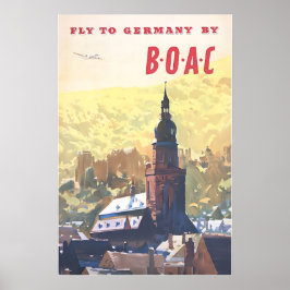 ドイツ アートプリント ドイツ デコール BOAC トラベルポスター ポスター