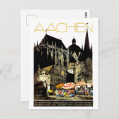 ドイツ，アーヘンの家，ヴィンテージ旅行 ポストカード (正面/裏面)
