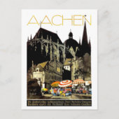 ドイツ，アーヘンの家，ヴィンテージ旅行 ポストカード (正面)