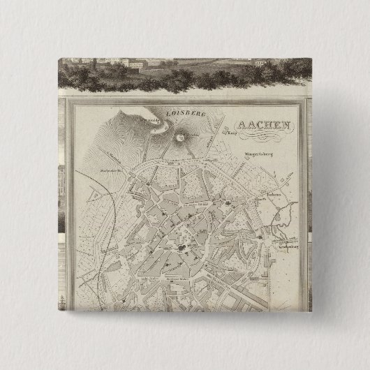 ドイツ，アーヘン 缶バッジ (正面)
