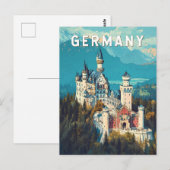 ドイツ イラスト 旅行 アート ヴィンテージ ポストカード (正面/裏面)