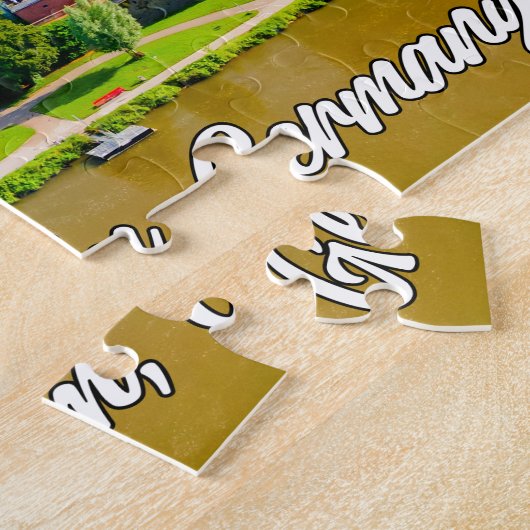 ドイツ、ウルムの美しい街 ジグソーパズル (側面)