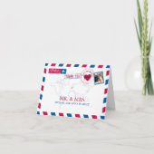 ドイツ エアメール 結婚式 お礼 サンキューカード (正面)