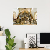 ドイツ、エルフルト、プレディゲルキルシュのオルガン ポスター (ホームオフィス)