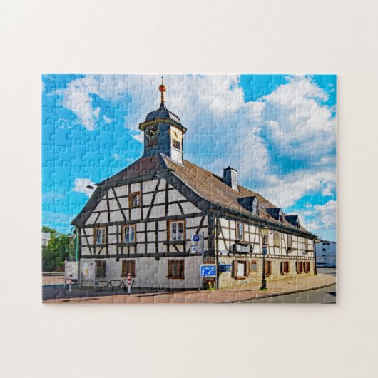 ドイツ ケルクハイムの市庁舎 ジグソーパズル (横)