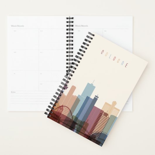 ドイツ，ケルン |都市スカイライン プランナー手帳 (ディスプレー)