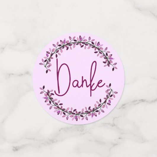 ドイツ　サンキュータイポグラフィ　シックパープルリーフワレーブ コンフェッティ (スモール正面)