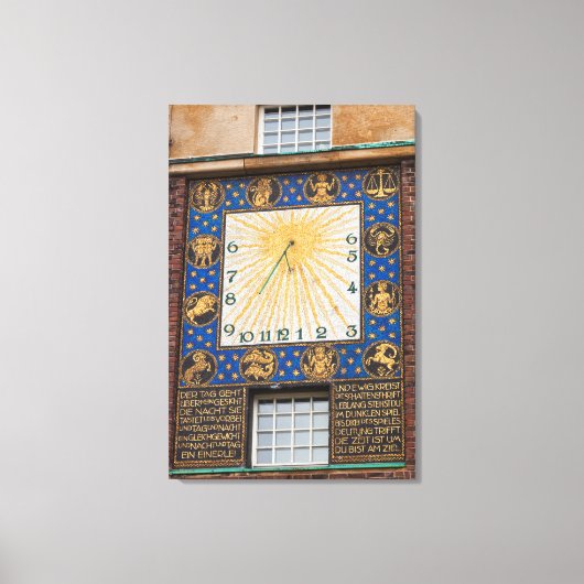 ドイツ，サンダイヤル建物 キャンバスプリント (正面)