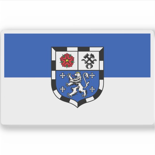 ドイツ，サールブリュッケン国旗 シール (正面)