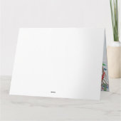 ドイツ・シェパードがクリスマス配送トラックで雪の中を カード (裏面)