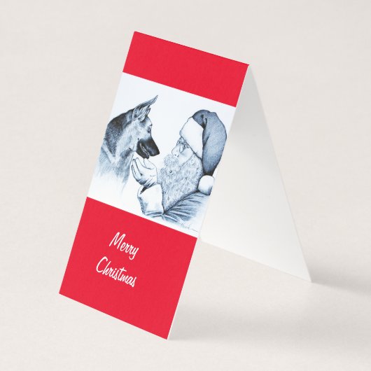 ドイツ・シェパードとサンタクロース (裏面)