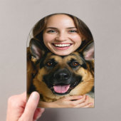 ドイツ+シェパードの写真をカスタマイズ アクリル招待状 (インサイチュ (ポータブル))