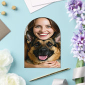 ドイツ+シェパードの写真をカスタマイズ アクリル招待状 (インサイチュ (ウェディング))