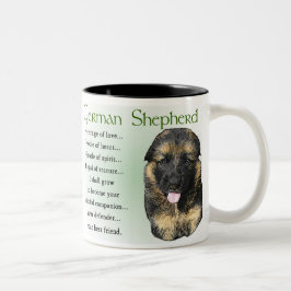 ドイツ・シェパードの子犬のギフト ツートーンマグカップ