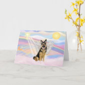 ドイツ·シェパード カード (黄色い花)