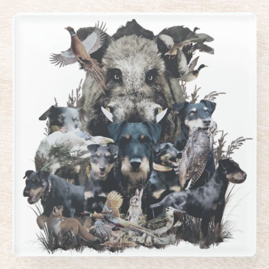 ドイツ・ジャグテリア ガラスコースター (正面)