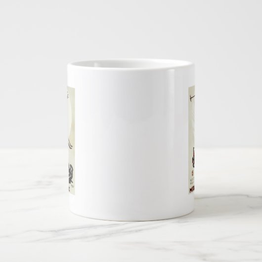 ドイツ-スキージャンプ ジャンボコーヒーマグカップ (正面)