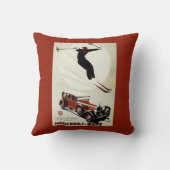 ドイツ-スキーヤーの跳躍 クッション (裏面)