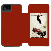 ドイツ-スキーヤーの跳躍 INCIPIO iPhoneウォレットケース (フォリオオープン)