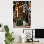 ドイツ，ゼブラの像 ポスター (ホームオフィス)