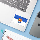 ドイツ，ダルムシュタット国旗 シール (ノートパソコンとiPhone)