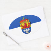 ドイツ，ダルムシュタット国旗 楕円形シール (封筒)