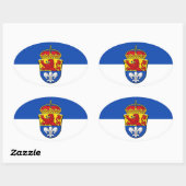 ドイツ，ダルムシュタット国旗 楕円形シール (シート)