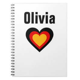 ドイツ/ドイツ国旗のペルソナライズ ノートブック