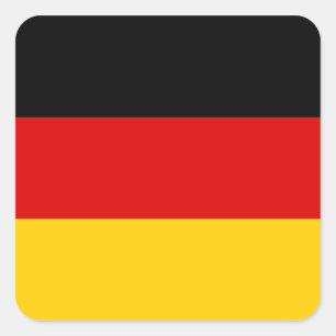 ドイツ – ドイツ国旗 スクエアシール
