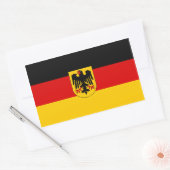 ドイツ/ドイツ国旗 長方形シール (封筒)